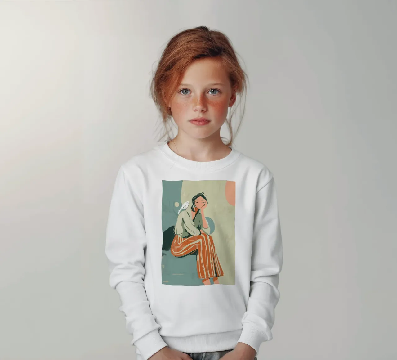 Feather and Thought felpa bambino da Clara August