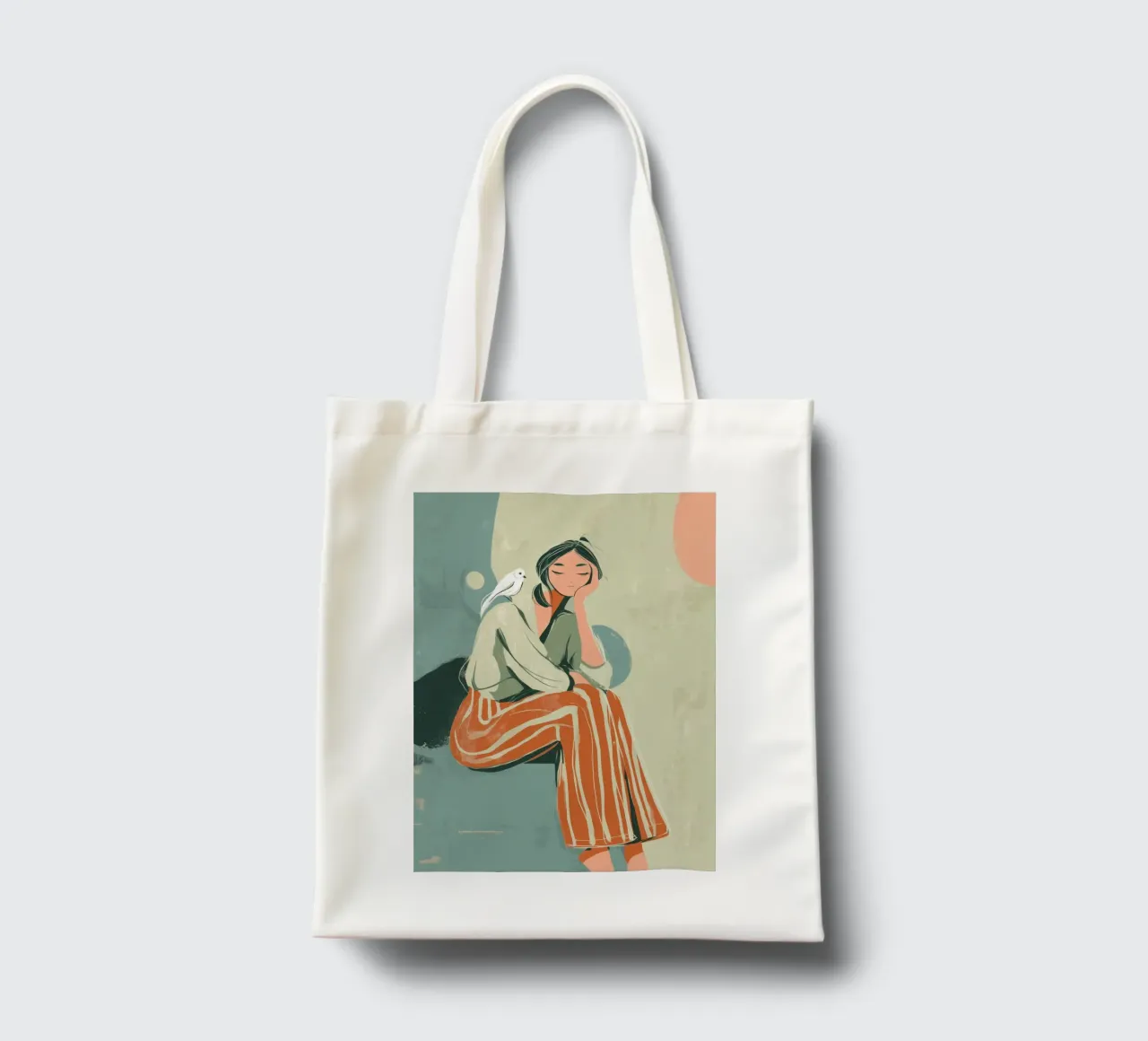 Feather and Thought borsa in juta da Clara August