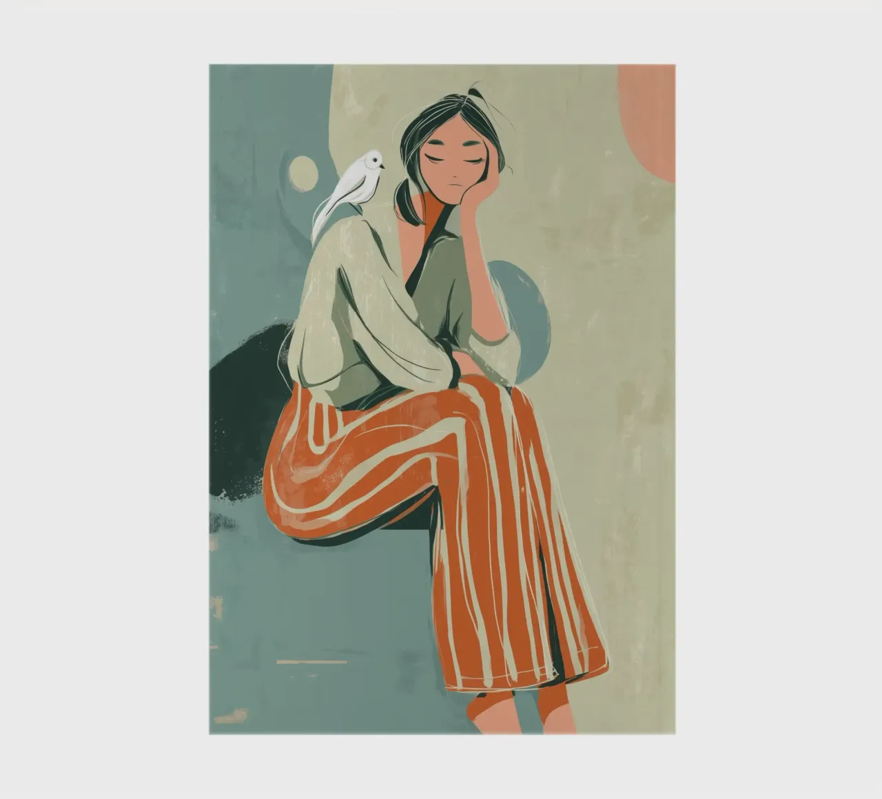 Feather and Thought notebook by Clara August