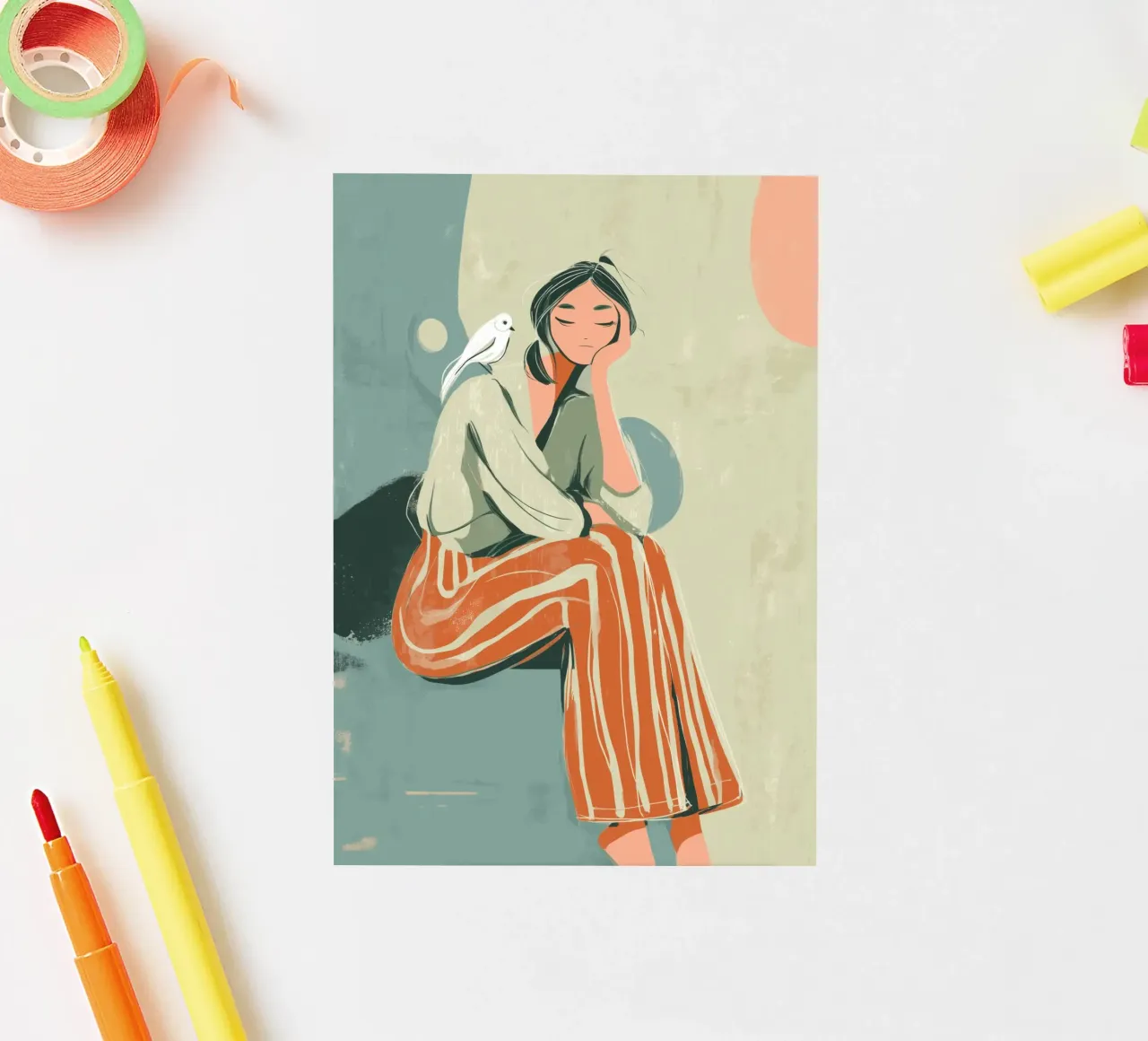 Feather and Thought adesivo da Clara August