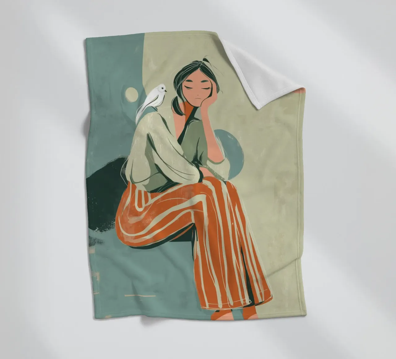 Feather and Thought coperta in pile da Clara August