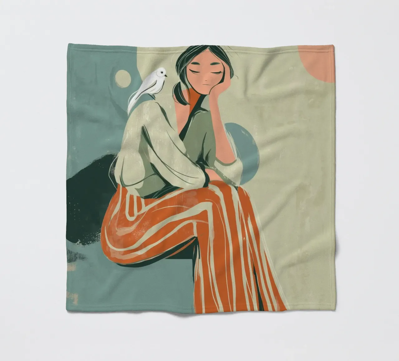 Feather and Thought coperta in pile da Clara August