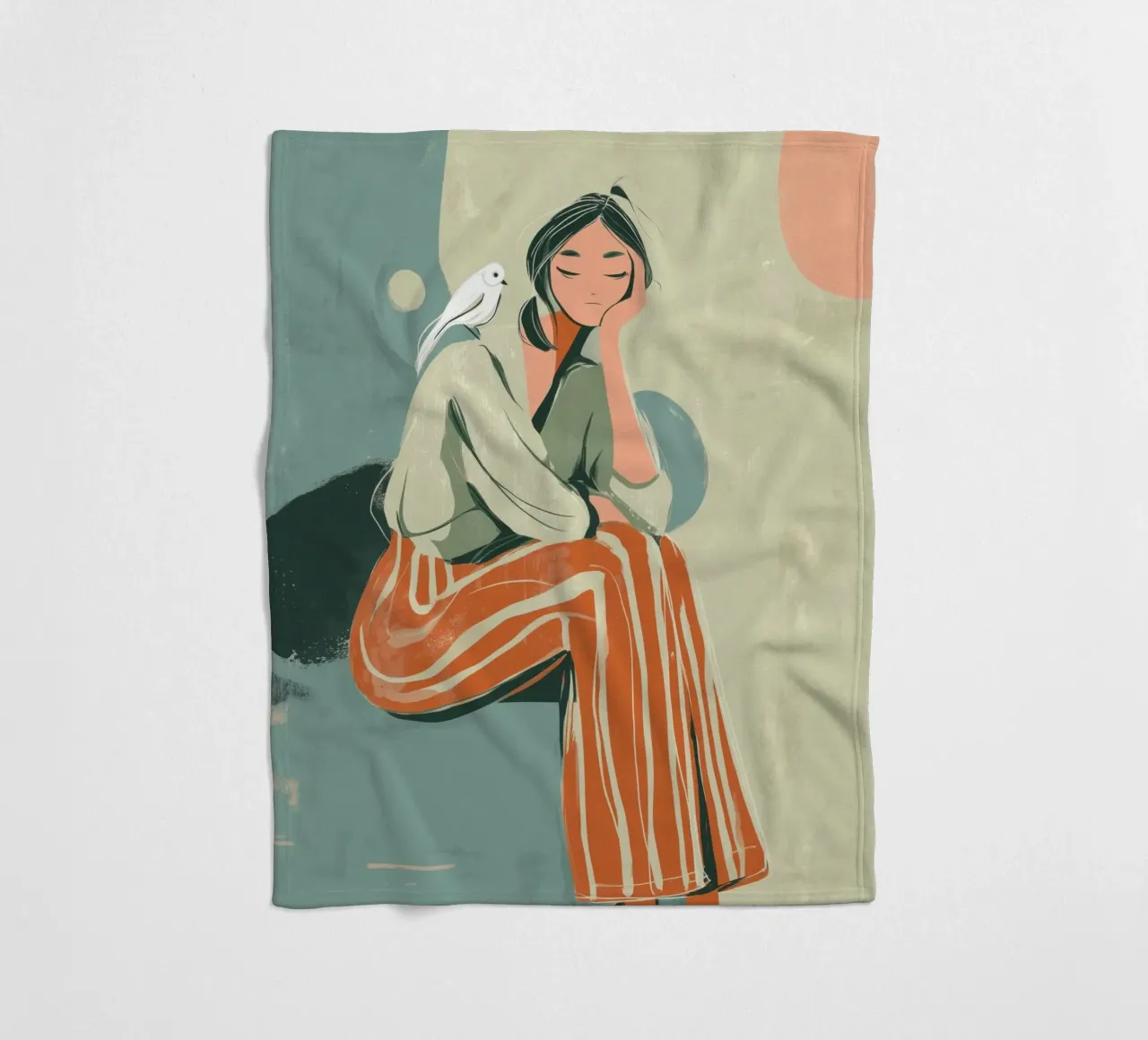 Feather and Thought coperta in pile da Clara August
