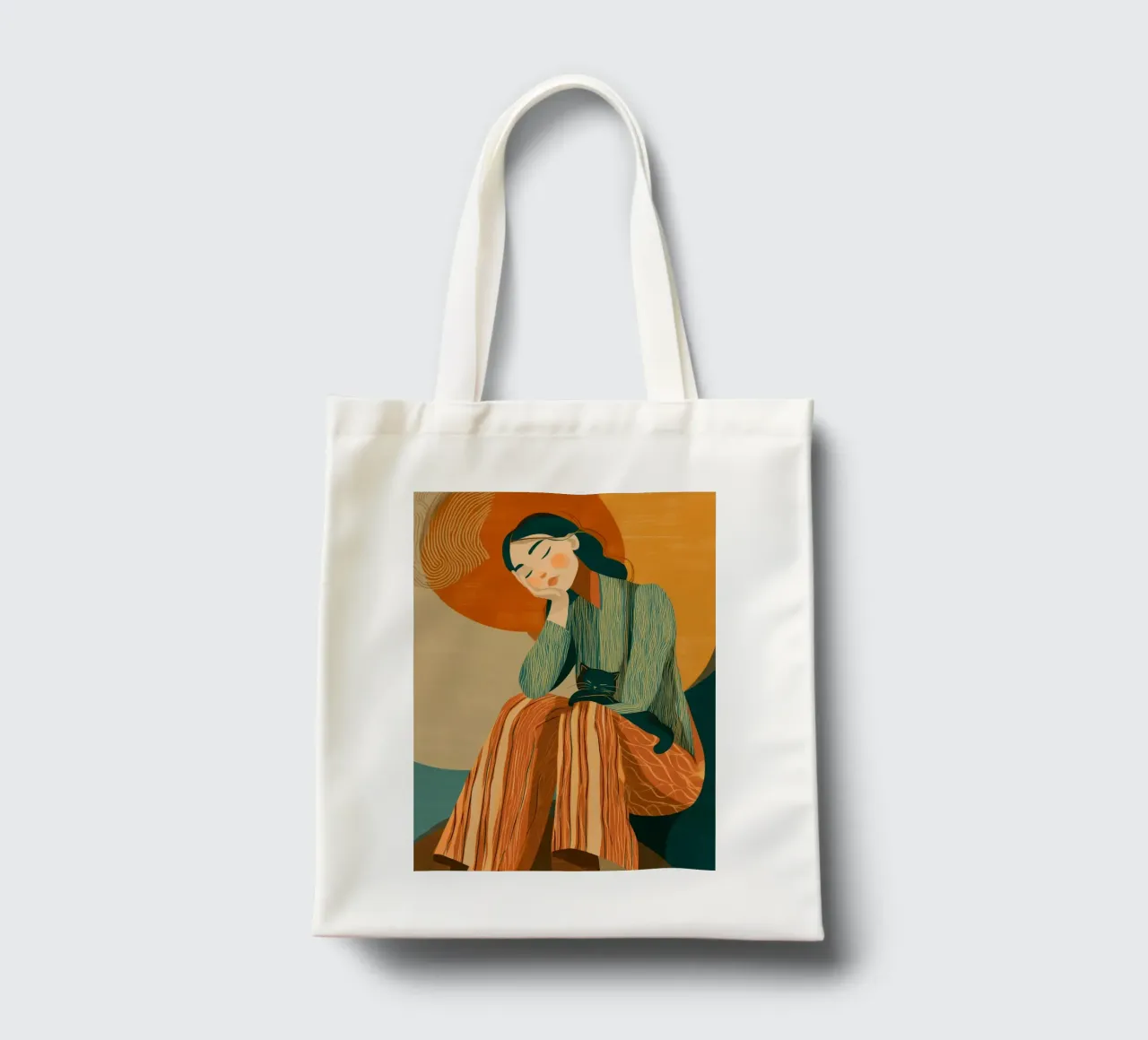 Quiet Between Two Heartbeats borsa in juta da Clara August