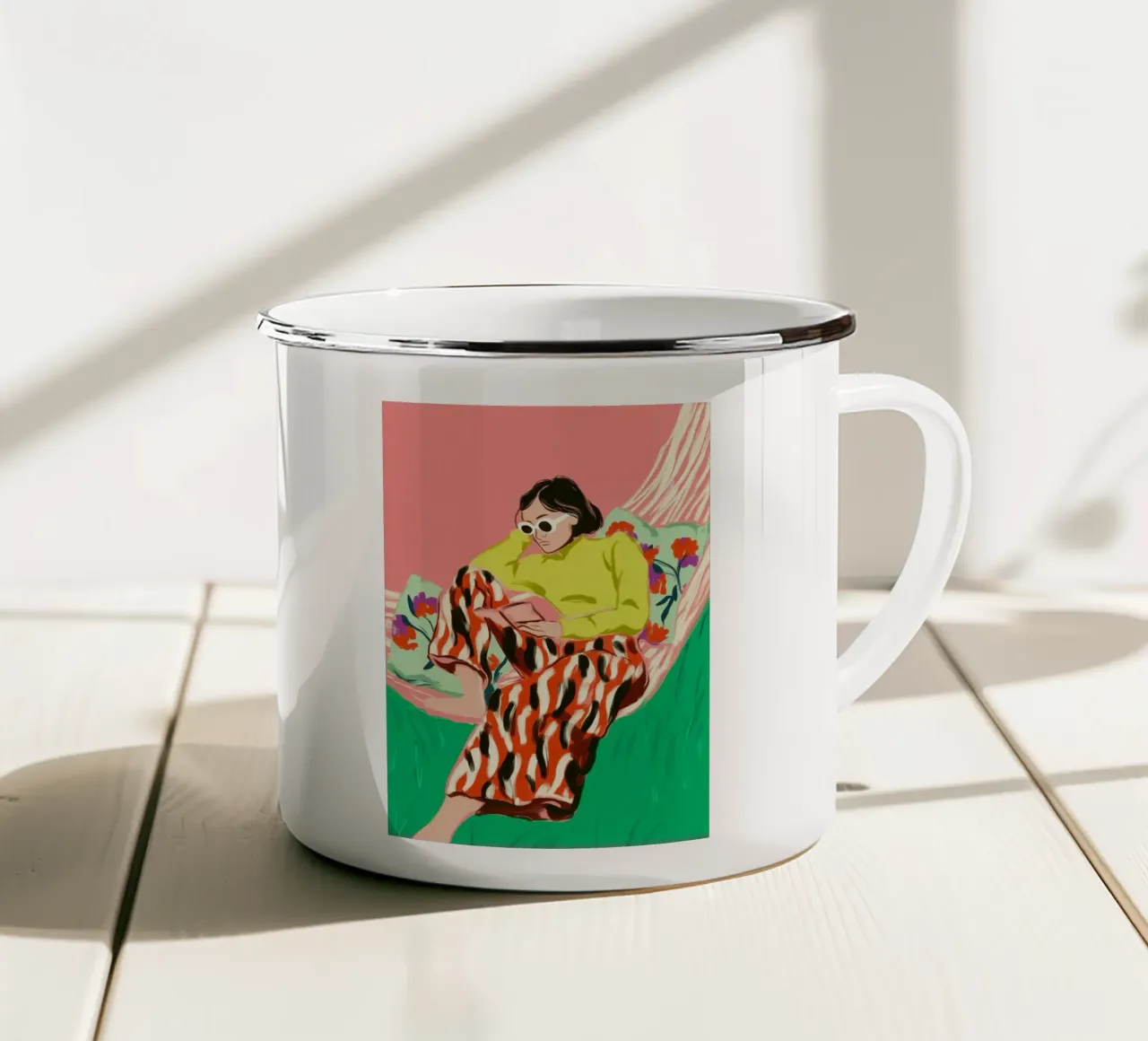 Retro Summer Silence tazza in smalto da Clara August