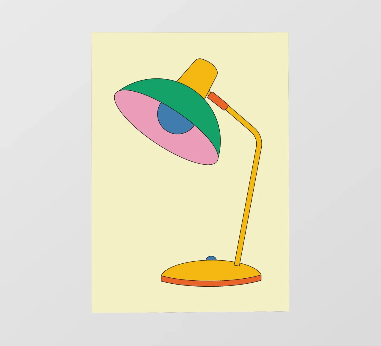 Lampada Retro Bold Vibrant Ideas telo in pvc da galihstudio
