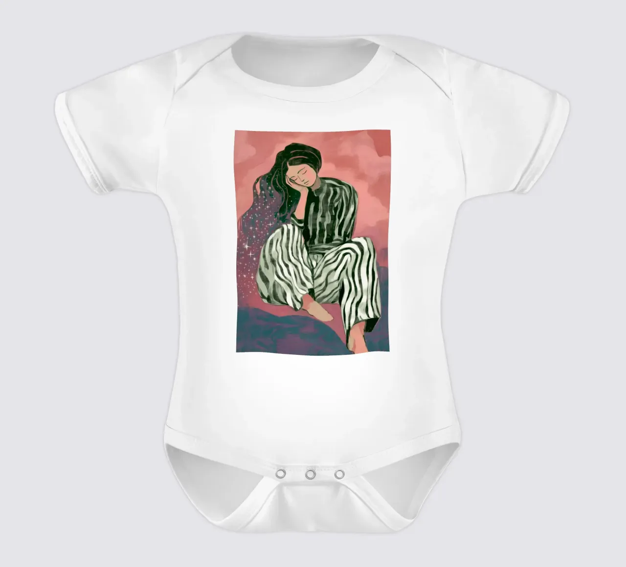 Sleeping with the Stars body neonato maniche corte da Clara August