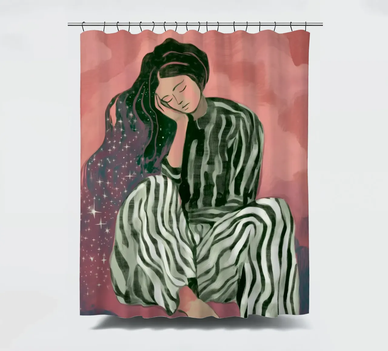 Sleeping with the Stars tenda da doccia da Clara August