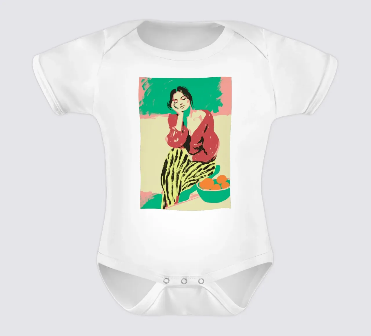 Striped Silence body neonato maniche corte da Clara August