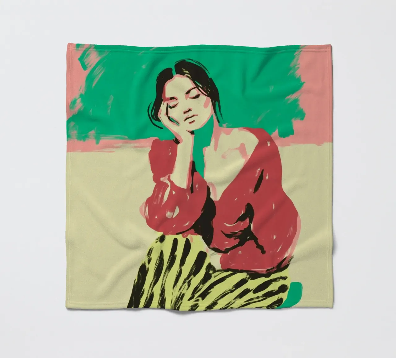 Striped Silence coperta in pile da Clara August