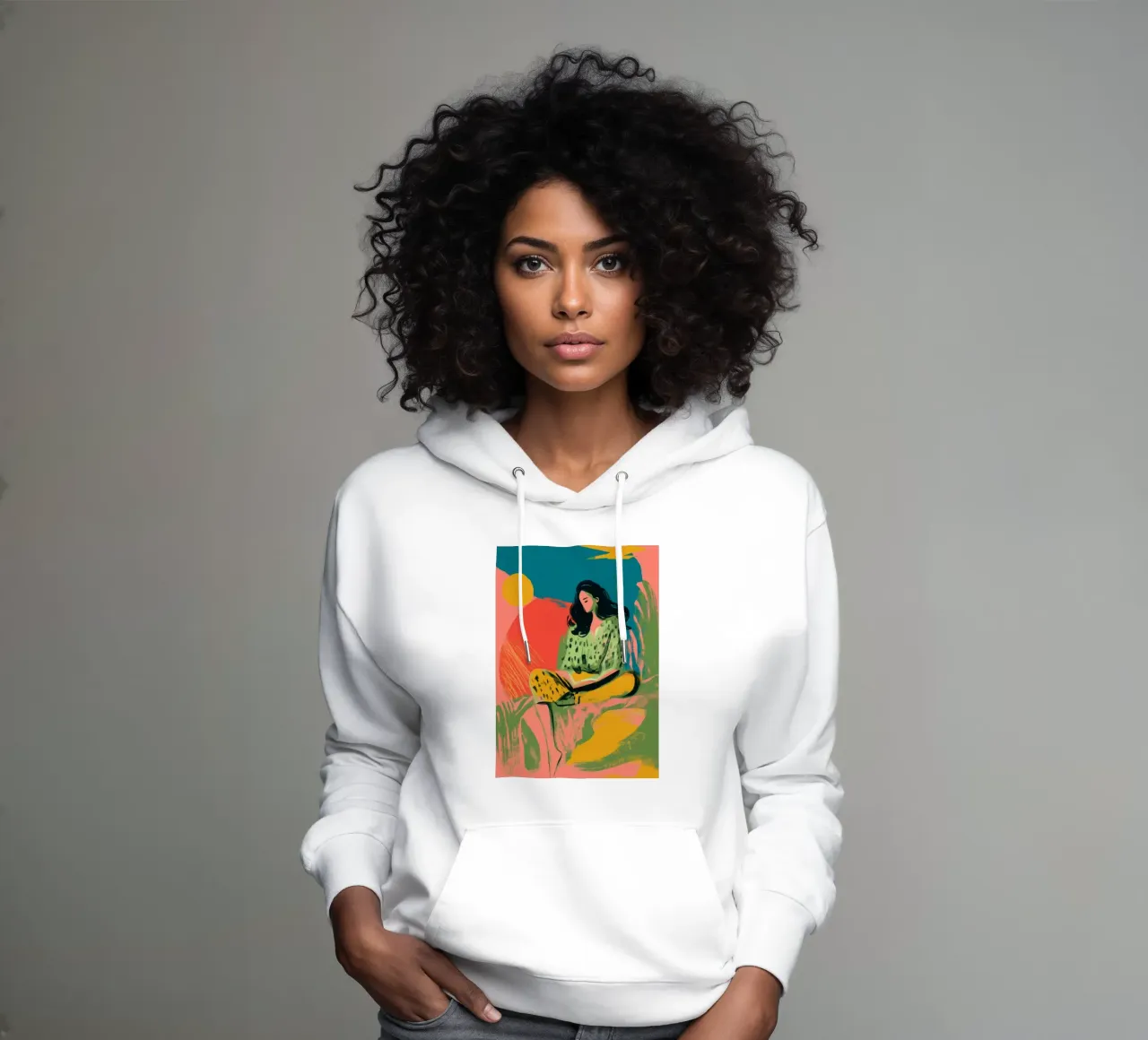 Tangerine Daydreams felpa con cappuccio da Clara August