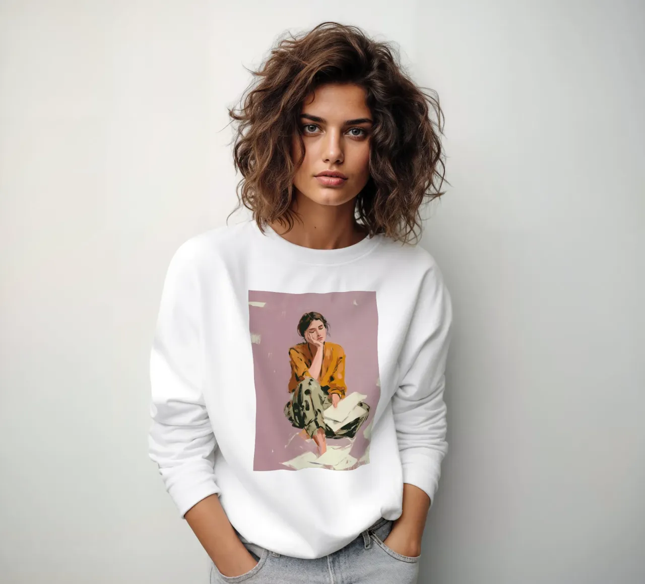 Thoughts Like Paper Planes Sweatshirt von Clara August