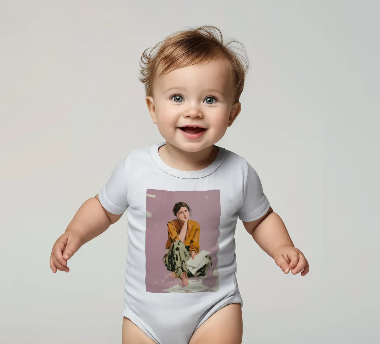 Thoughts Like Paper Planes Kurzarm Babybody von Clara August