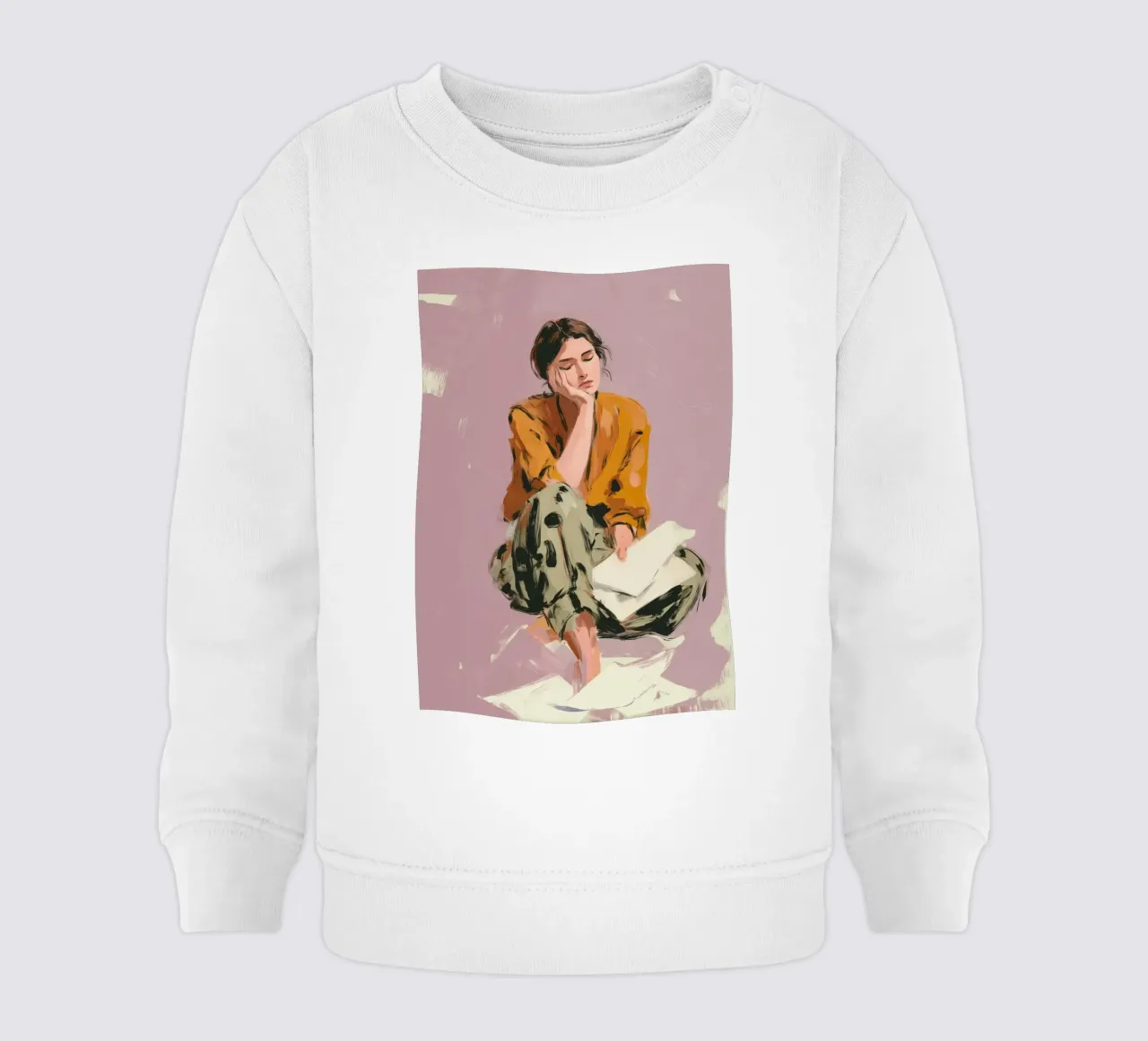 Thoughts Like Paper Planes baby sweatshirt by Clara August