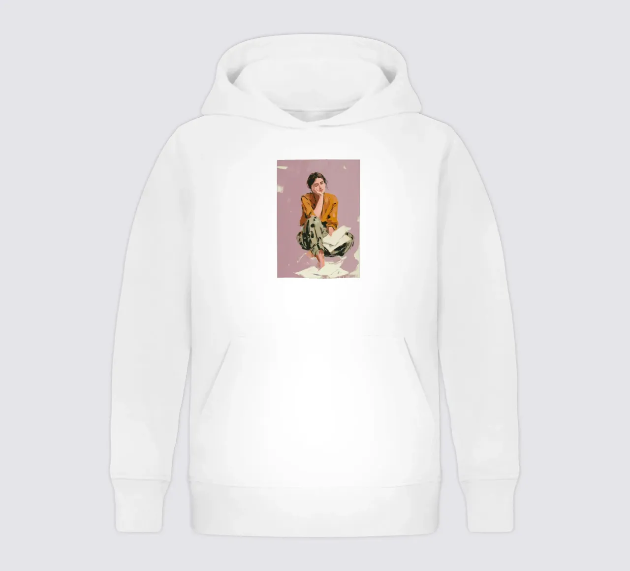 Thoughts Like Paper Planes felpa bambino con cappuccio da Clara August