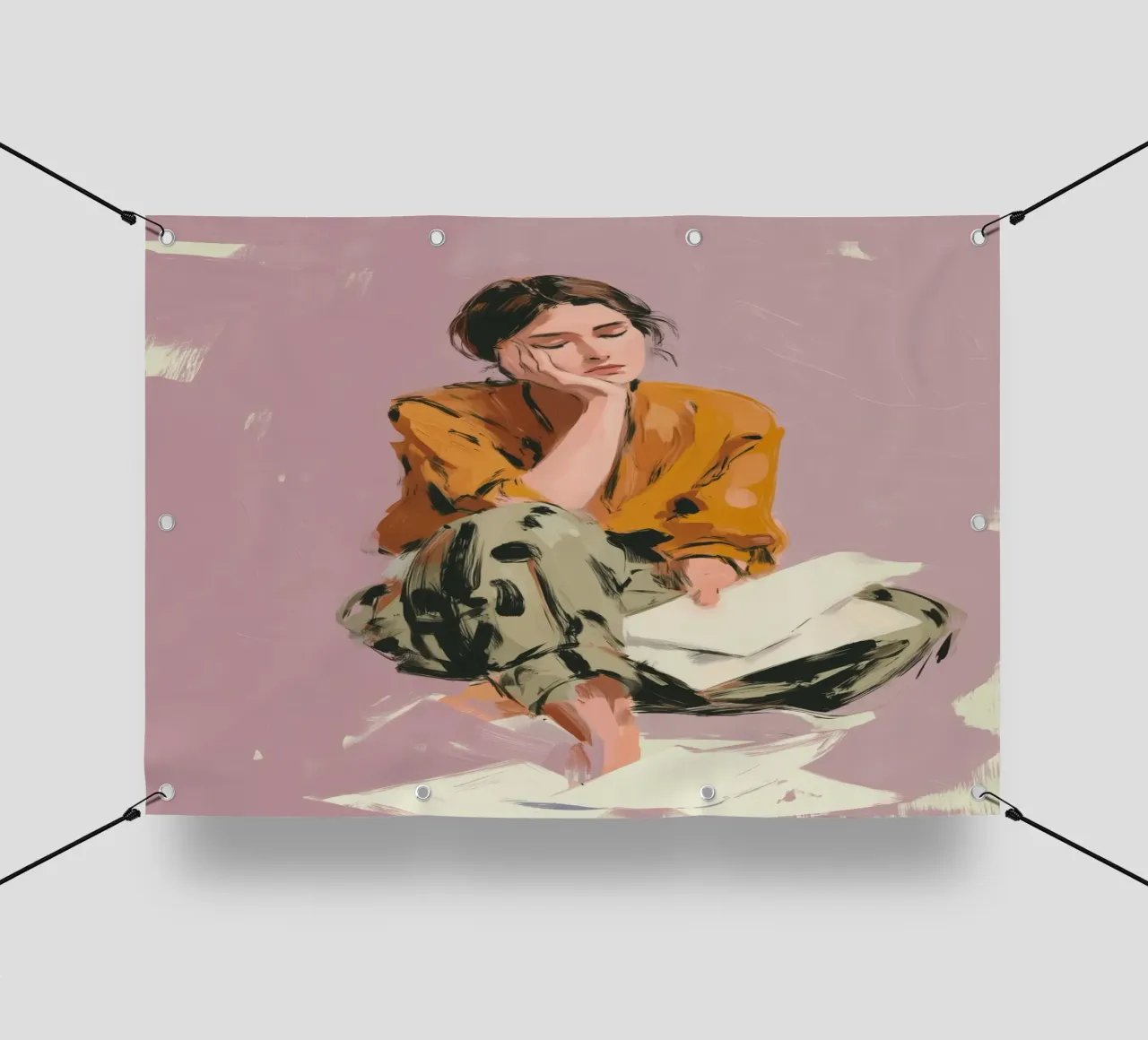 Thoughts Like Paper Planes telo in pvc da Clara August