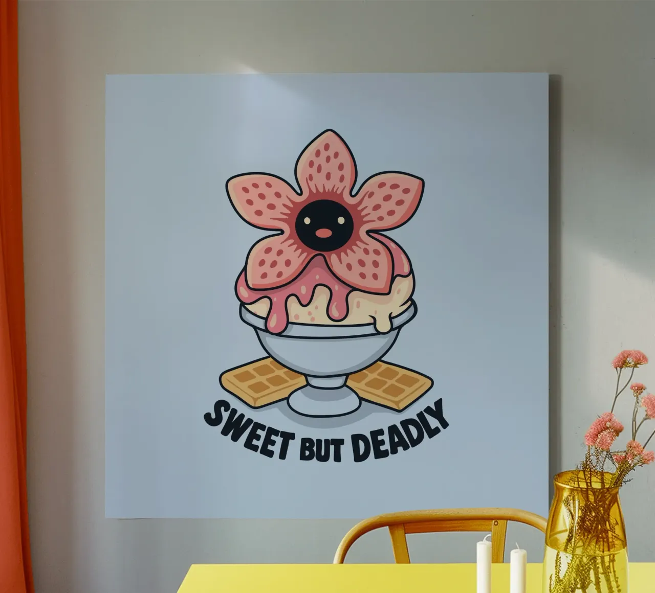 Sweet but Deadly canvas with Floater frame by Loobs
