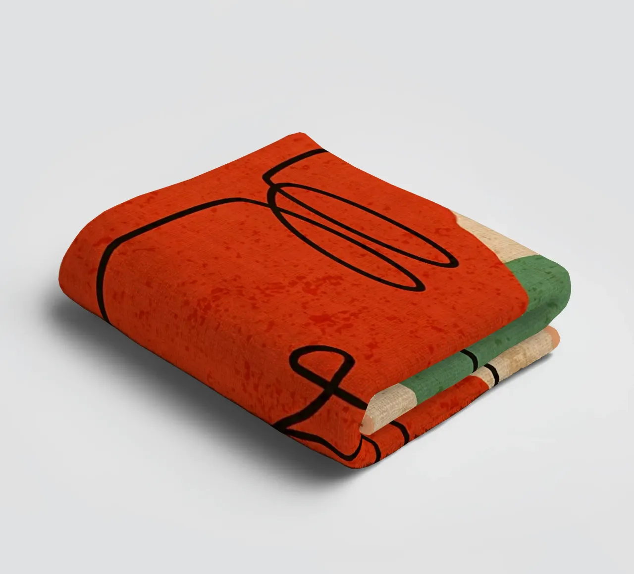 Single Line Continuous Art towel by Nucci Studio