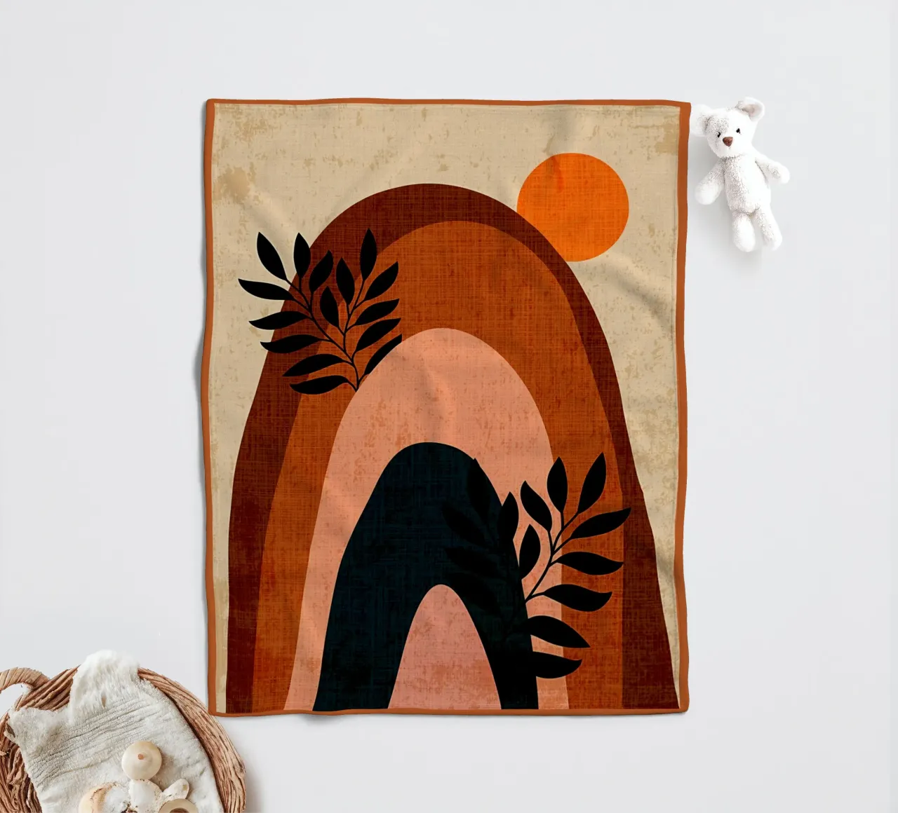 Arcobaleno scandinavo Boho coperta in pile da Mingyue Studio