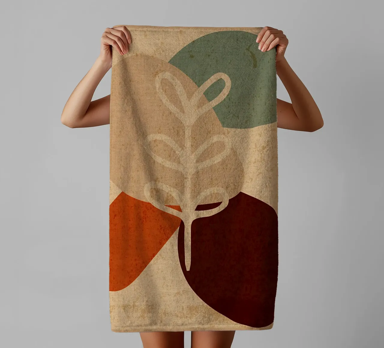 Scandinavian abstractshape towel by Mingyue Studio