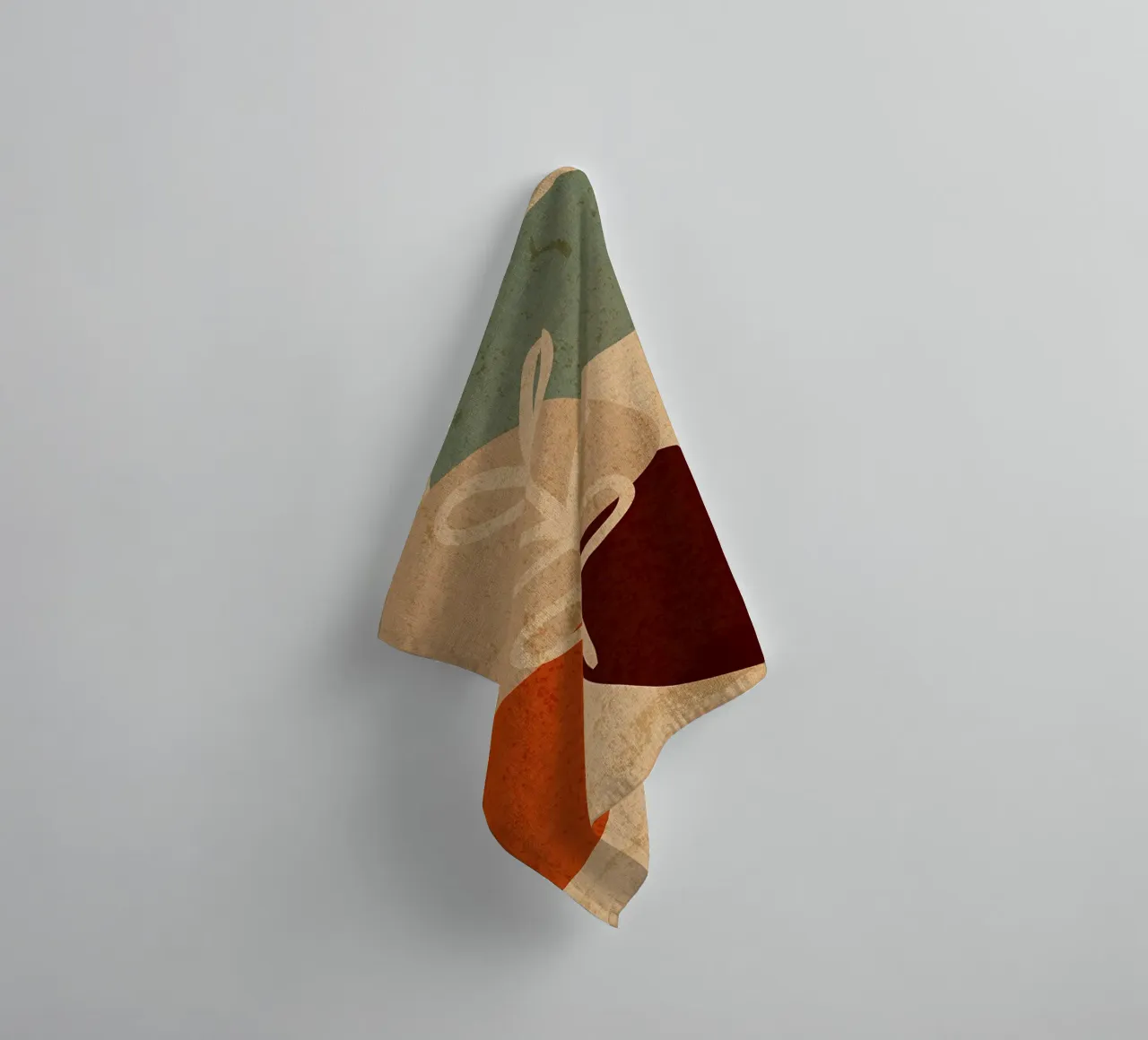 Scandinavian abstractshape towel by Mingyue Studio