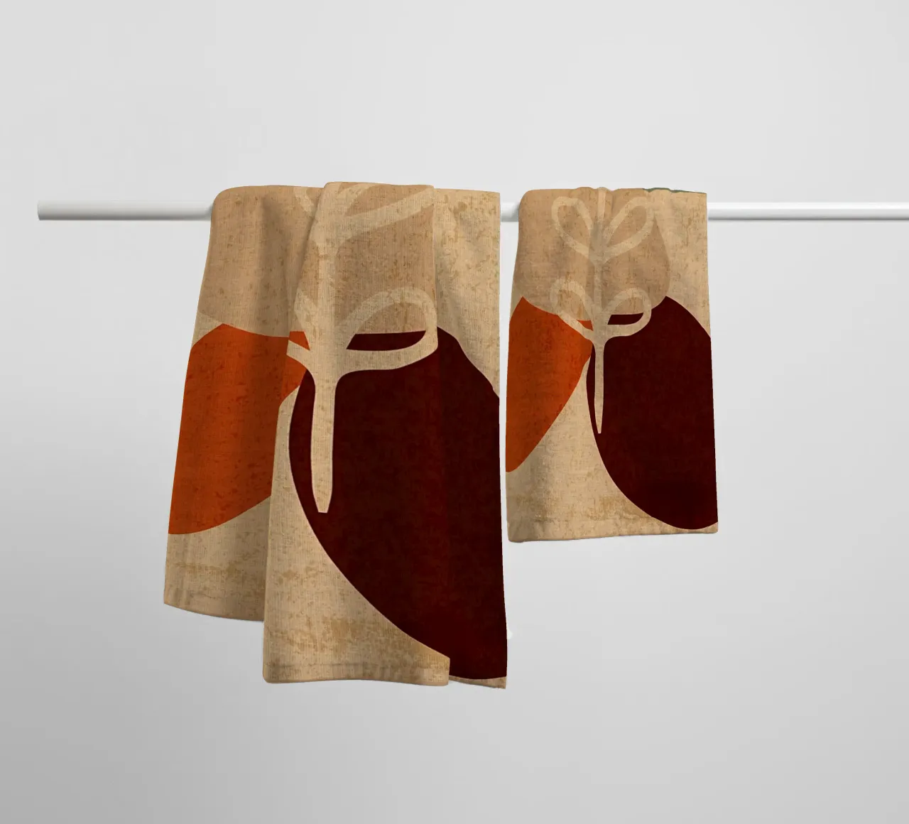 Scandinavian abstractshape towel by Mingyue Studio