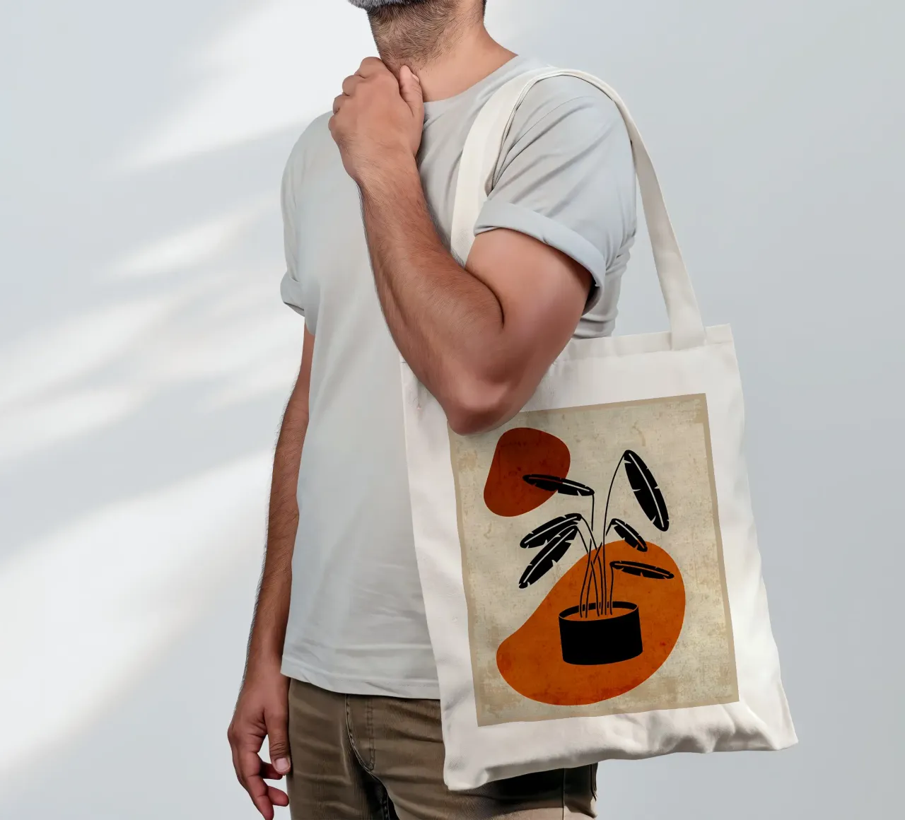 Pianta in vaso borsa in juta da Mingyue Studio