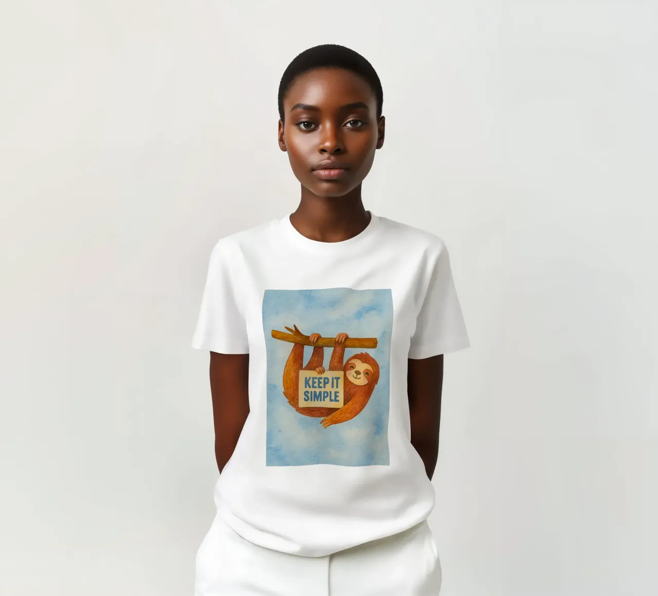 keep it sleep faultier kunst zeichnung T-Shirt von pasadenan