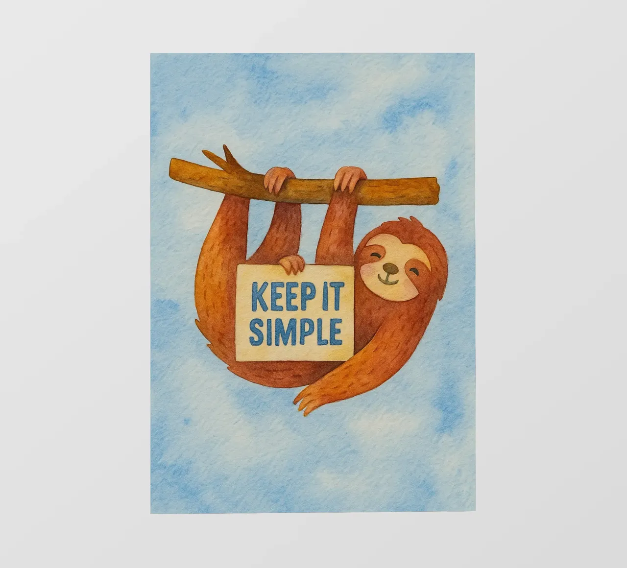 disegno artistico del bradipo keep it sleep pellicola backlit da pasadenan