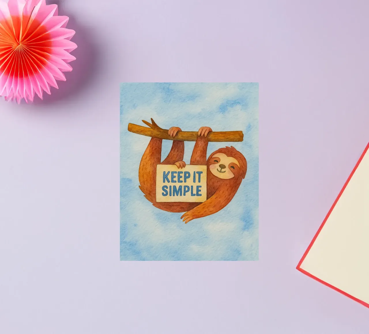 keep it sleep faultier kunst zeichnung Sticker von pasadenan