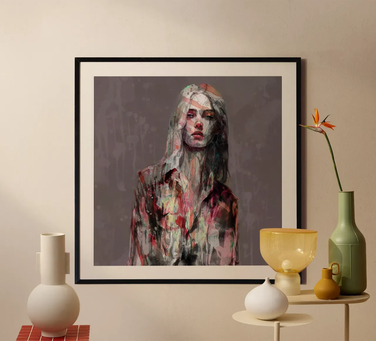pioggia poster con telaio in plastica da Giulio Iurissevich