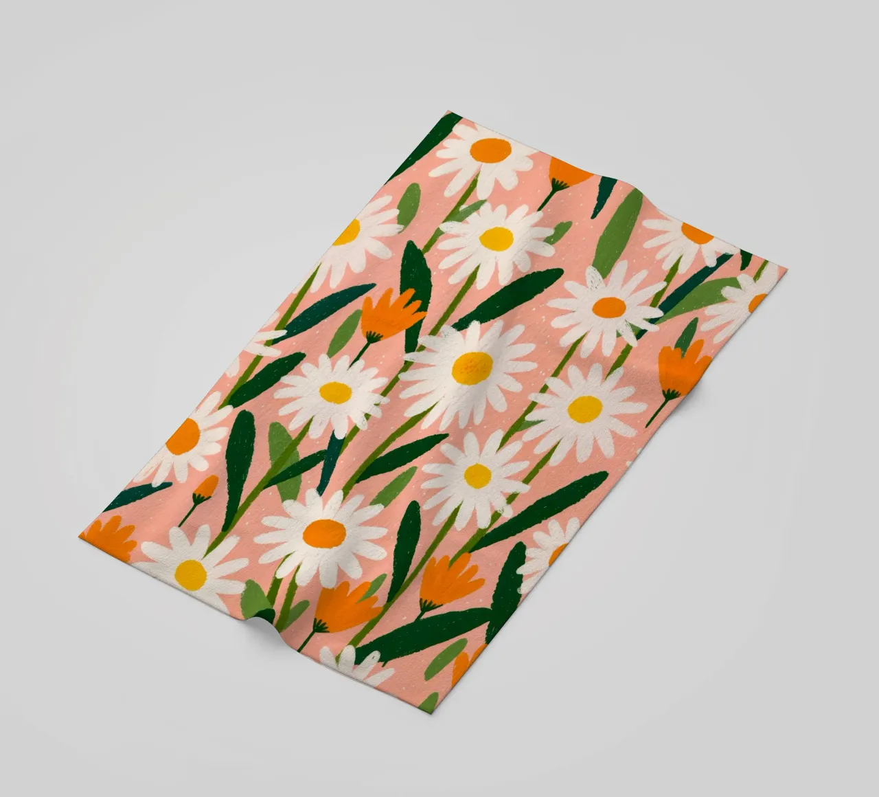Sommerspaß mit Margeriten Strandtuch von Carinaprint