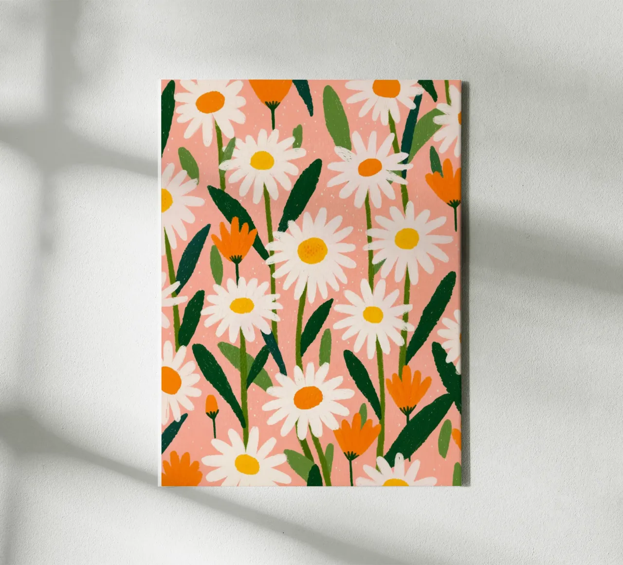 Summer fun with daisies canvas with Floater frame by Carinaprint