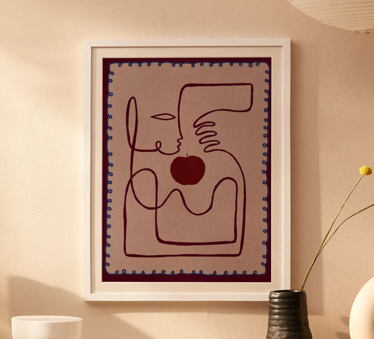 Fruit Fiesta 2 poster con telaio in legno da Shatha Al Dafai