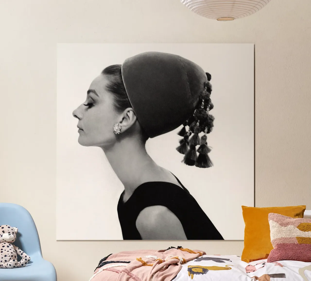Audrey Hepburn indossa Givenchy carta hahnemühle da BarbarArt