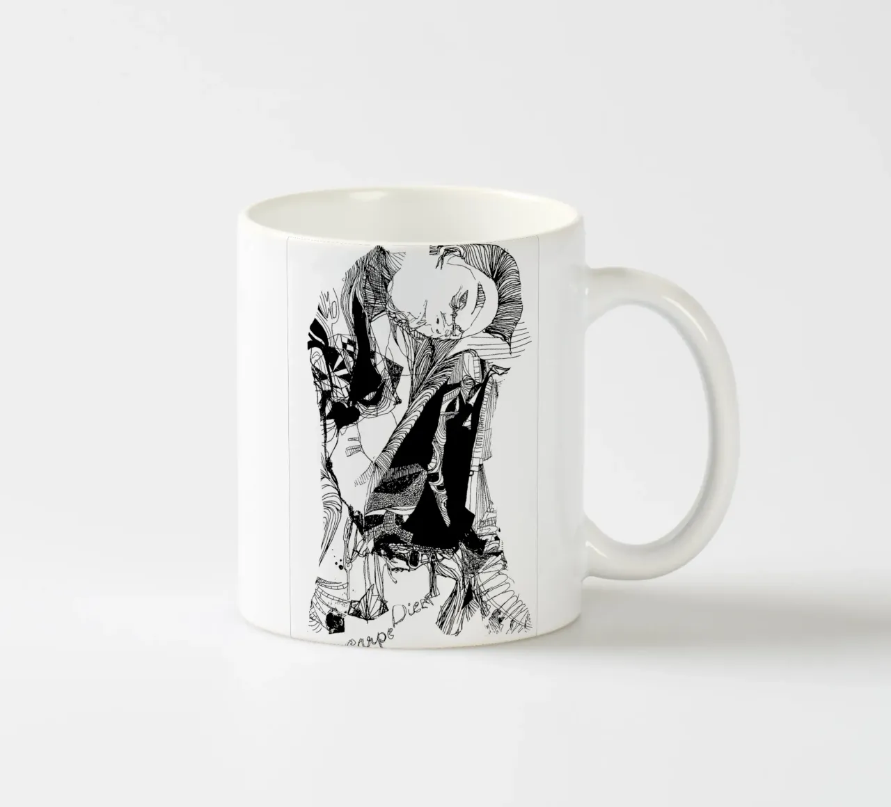 carpe diem tazza in ceramica da Giulio Iurissevich
