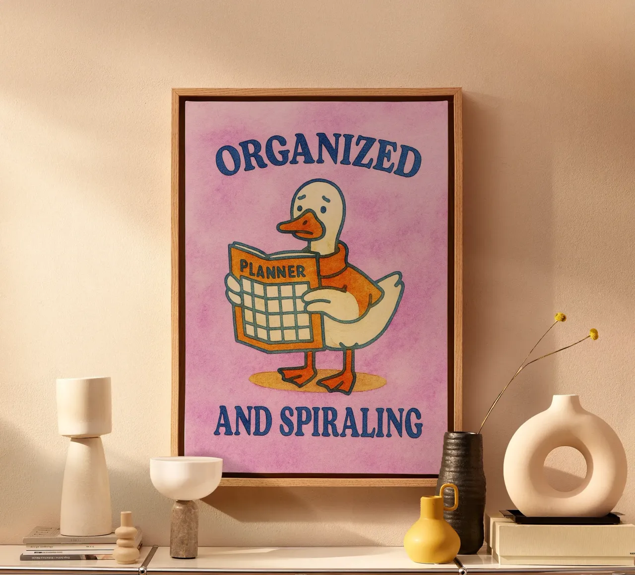 organized and spiraling duck art drawing canvas by pasadenan