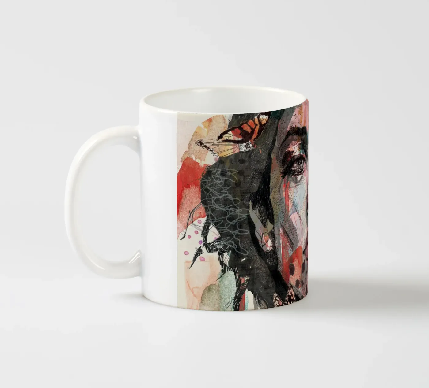 butterfly ceramic mug by Giulio Iurissevich