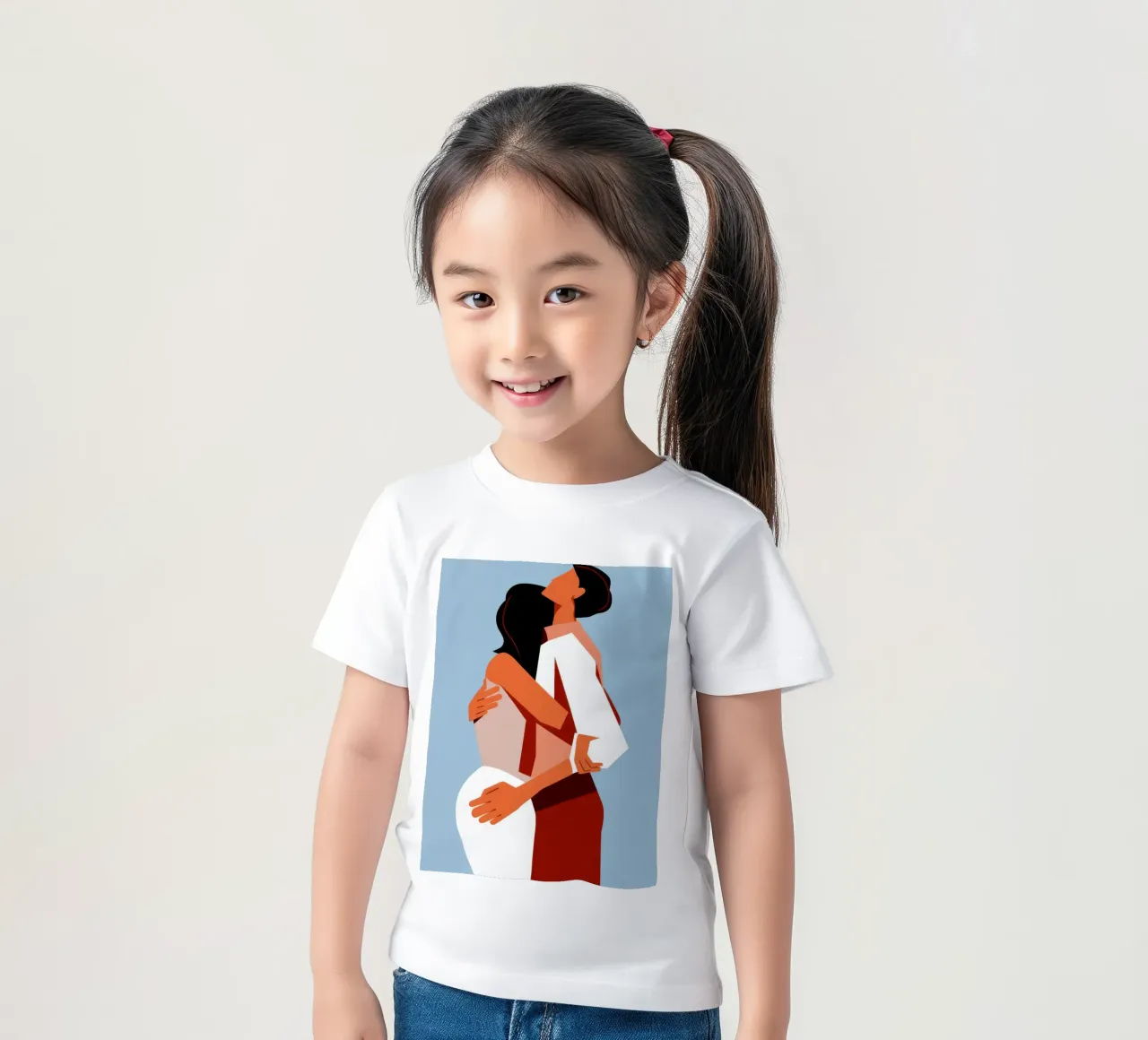 Tenero abbraccio d'amore t-shirt bambini da Mark Solaria