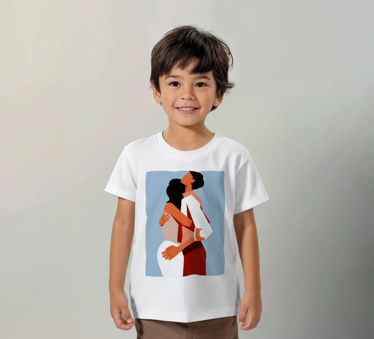 Tenero abbraccio d'amore t-shirt bambini da Mark Solaria