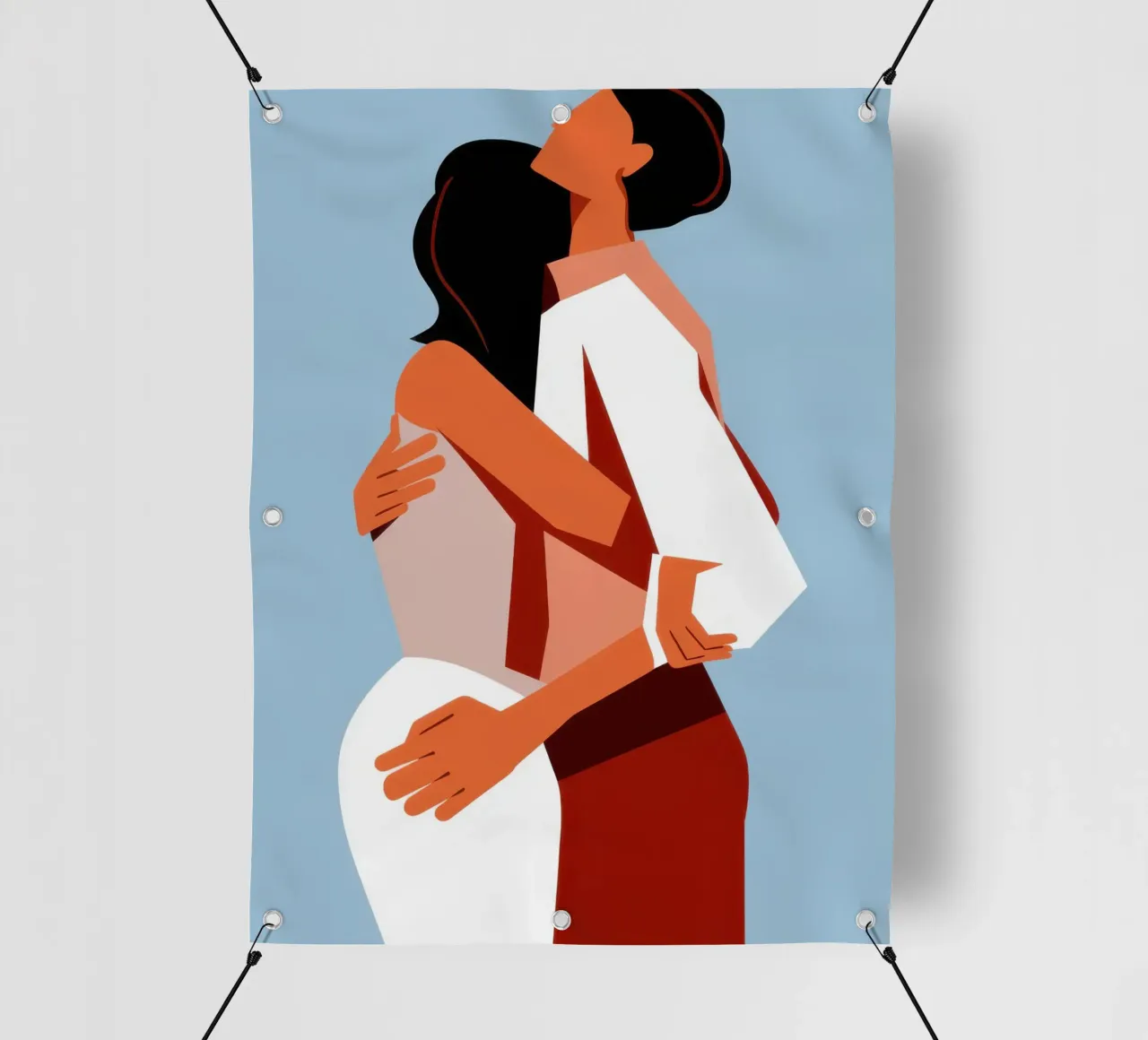 Tenero abbraccio d'amore telo in pvc da Mark Solaria
