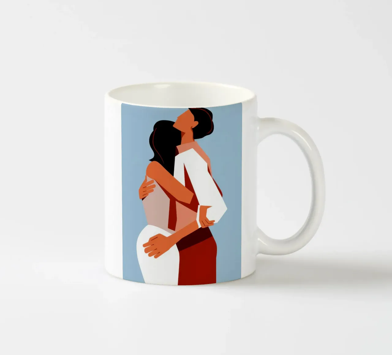 Tenero abbraccio d'amore tazza in ceramica da Mark Solaria