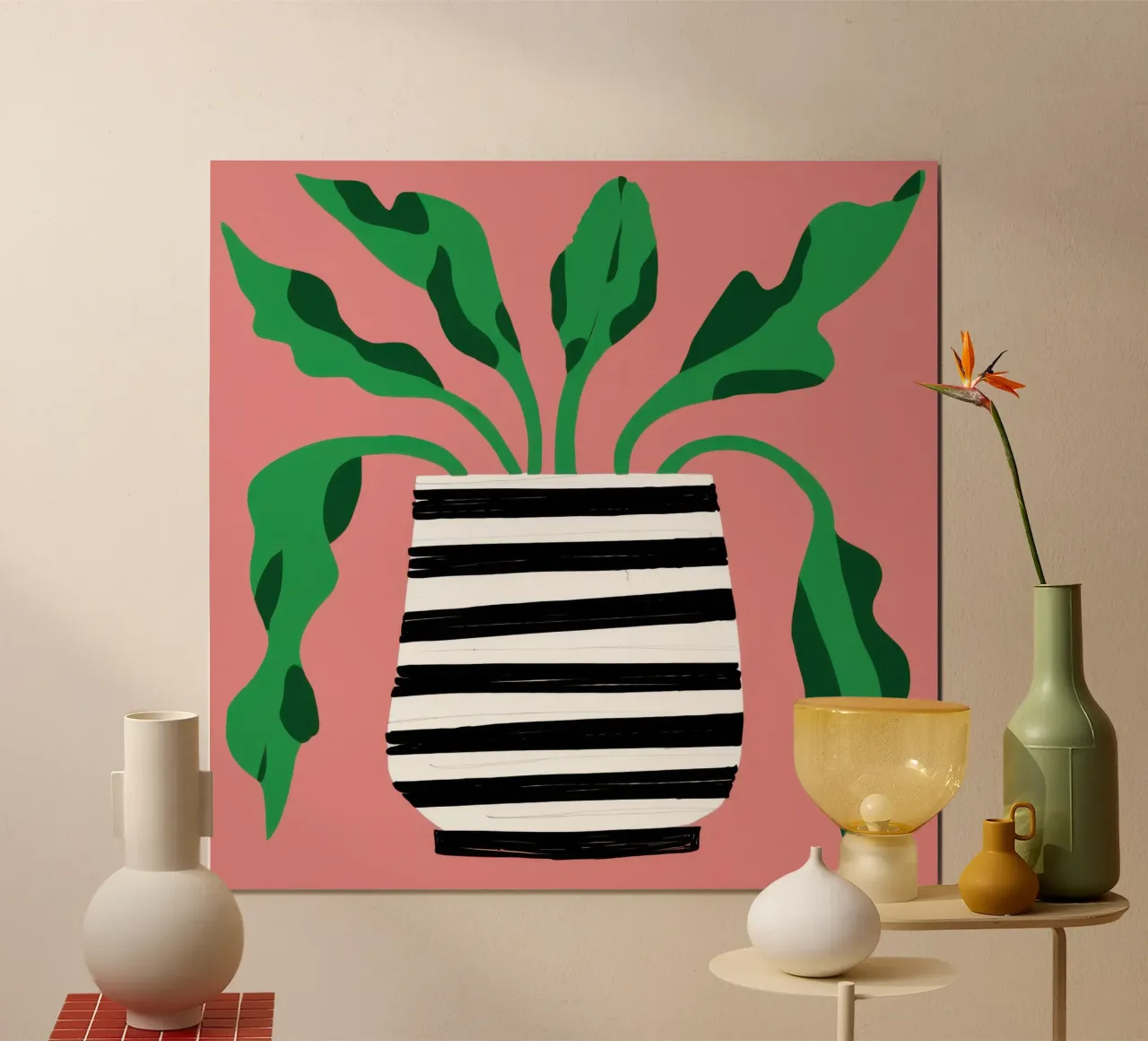 Semplicità delle piante in vaso poster con telaio in alluminio da Gaia Viesta