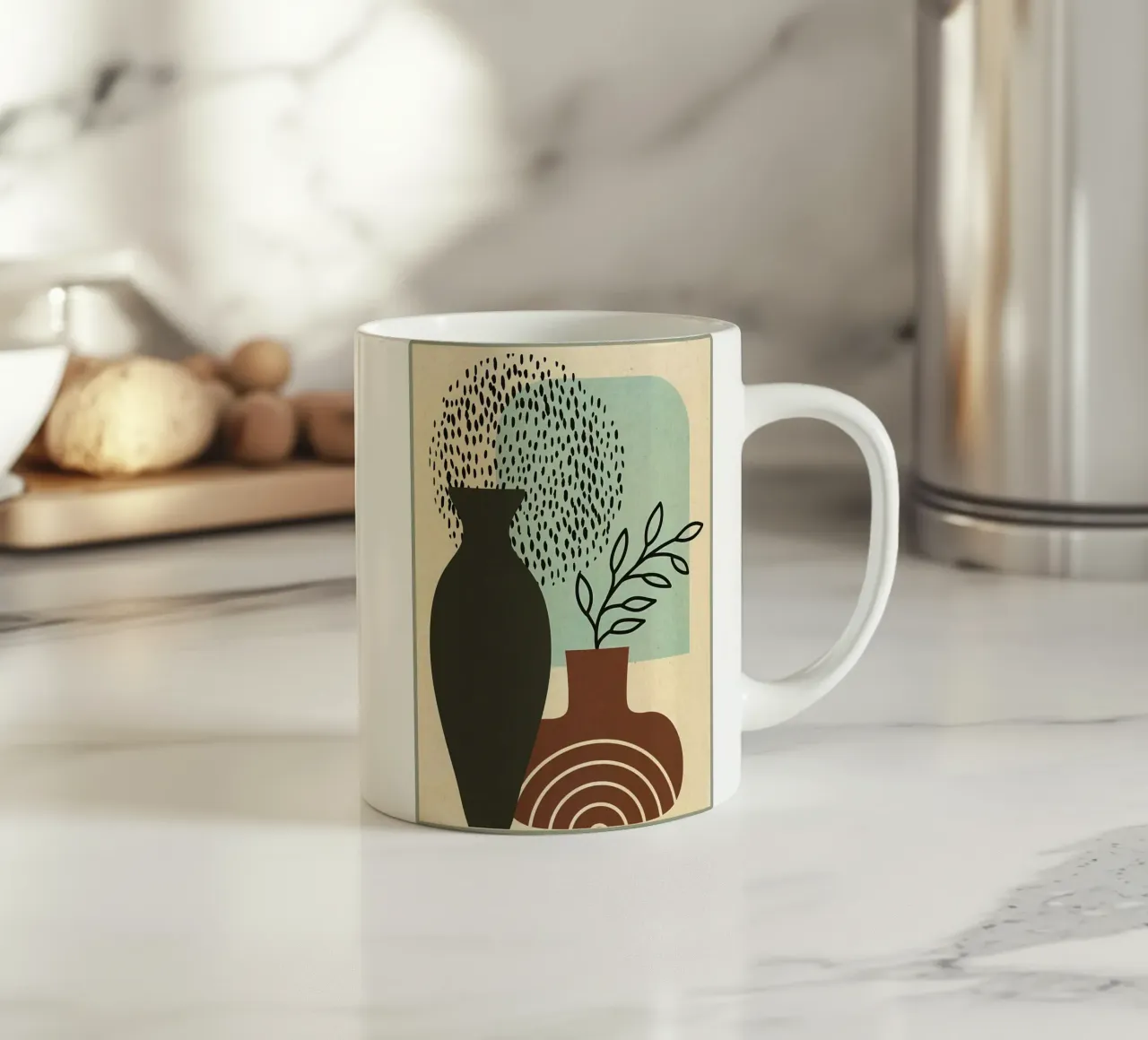 Vaso per fiori Forma minimale tazza in ceramica da Shawn Studio