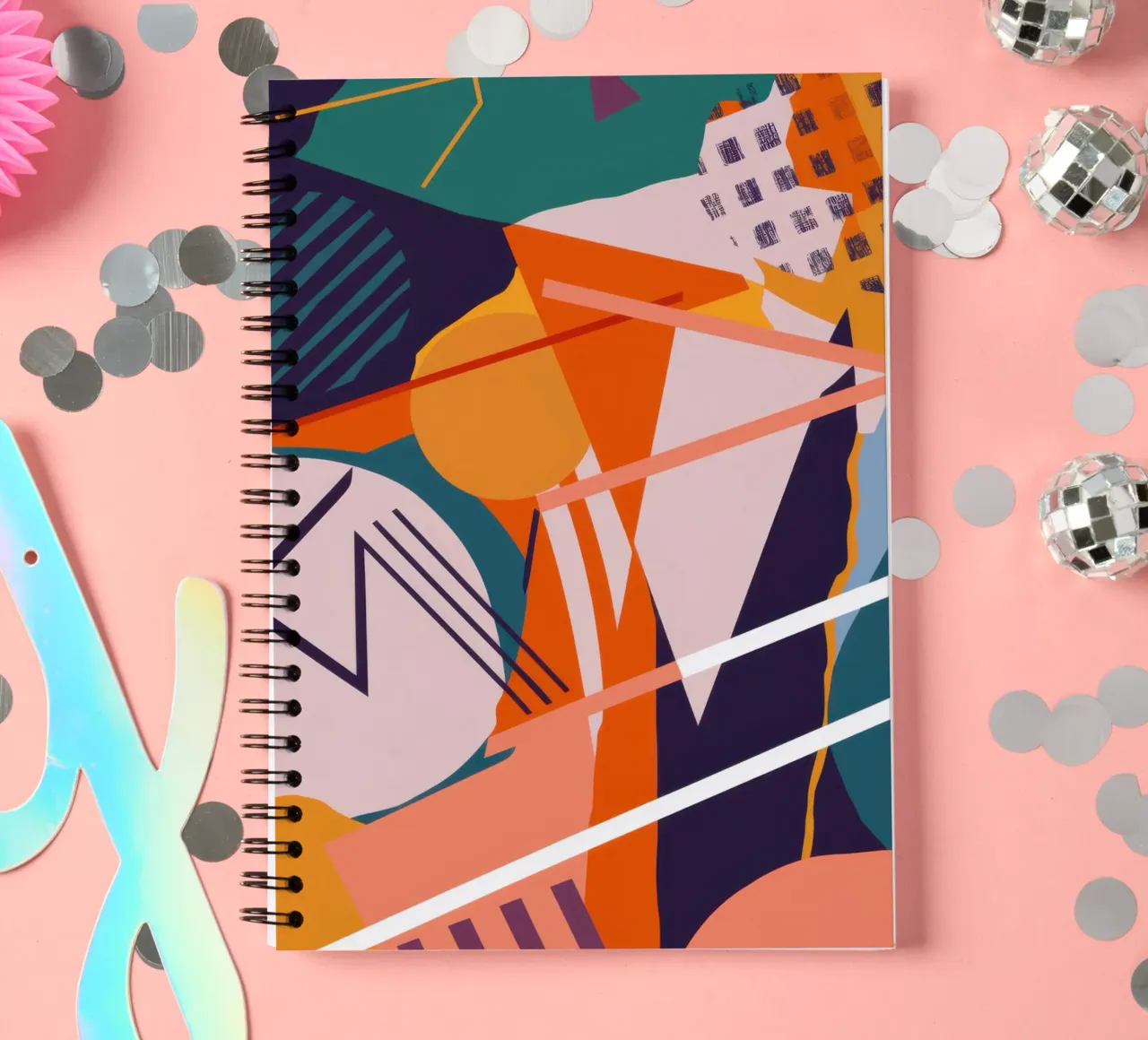 Dynamic Shard Collision spiral notebook by Trace Brush