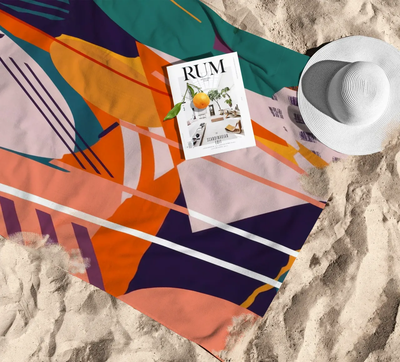 Dynamic Shard Collision beach towel by Trace Brush