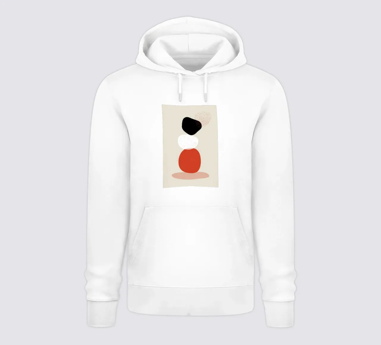 Tótem abstracto equilibrado sudadera con capucha de Irish Strokes