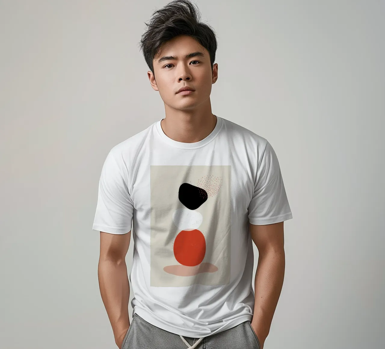 Totem astratto equilibrato t-shirt da Irish Strokes