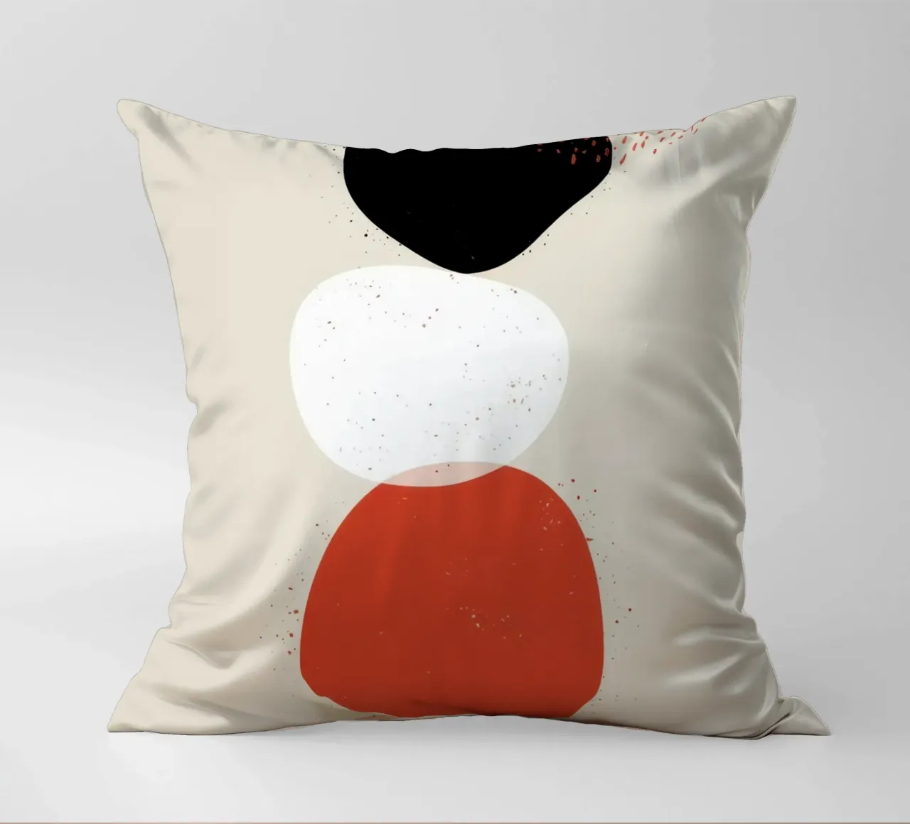 Balanced Abstract Totem decorative cushion by Irish Strokes