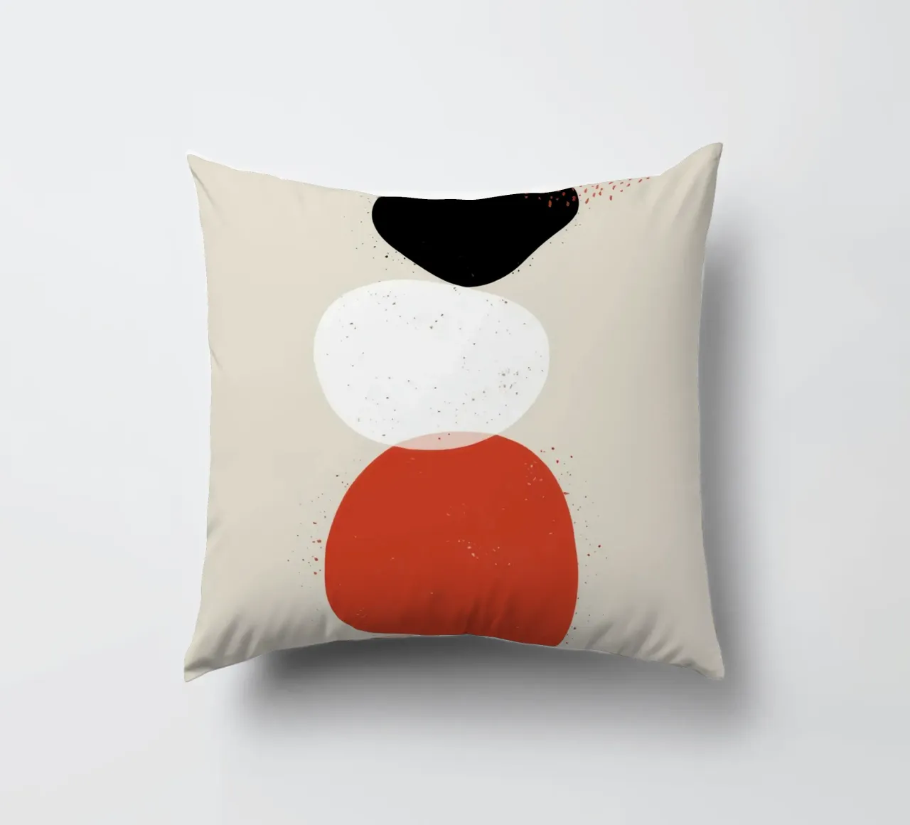 Balanced Abstract Totem decorative cushion by Irish Strokes